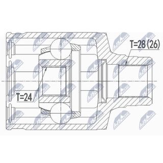 Jungčių komplektas, kardaninis velenas NTY NPW-MZ-065