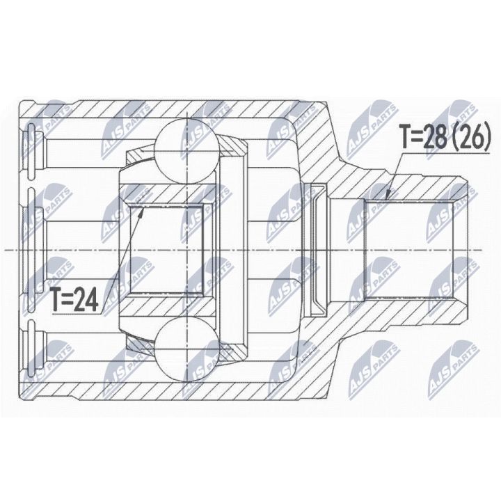 Jungčių komplektas, kardaninis velenas NTY NPW-MZ-065