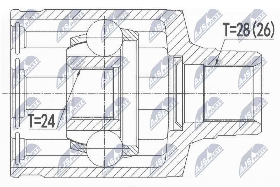 Jungčių komplektas, kardaninis velenas NTY NPW-MZ-065