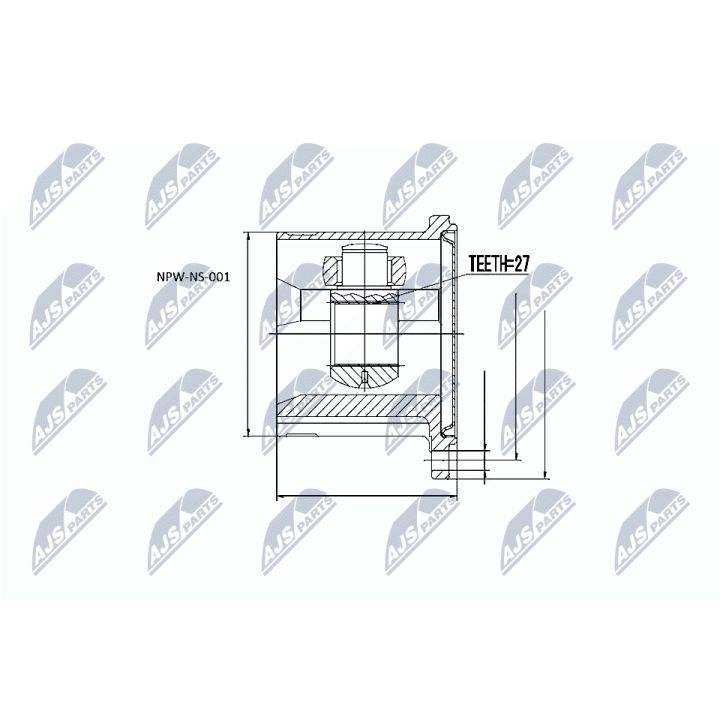 Jungčių komplektas, kardaninis velenas NTY NPW-NS-001