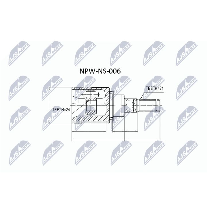 Jungčių komplektas, kardaninis velenas NTY NPW-NS-006
