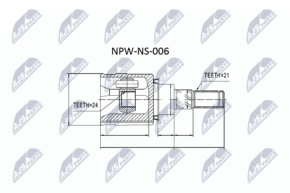 Jungčių komplektas, kardaninis velenas NTY NPW-NS-006