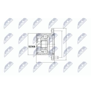 Jungčių komplektas, kardaninis velenas NTY NPW-NS-013