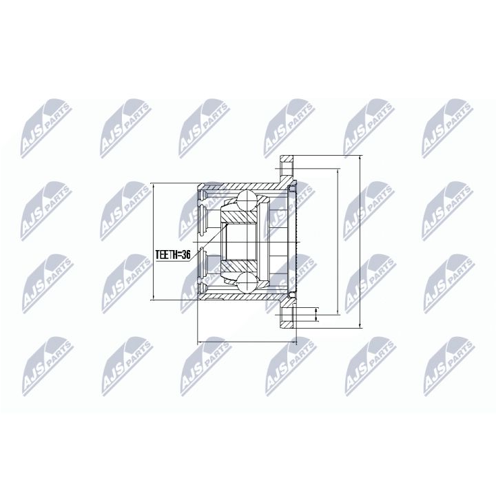 Jungčių komplektas, kardaninis velenas NTY NPW-NS-013