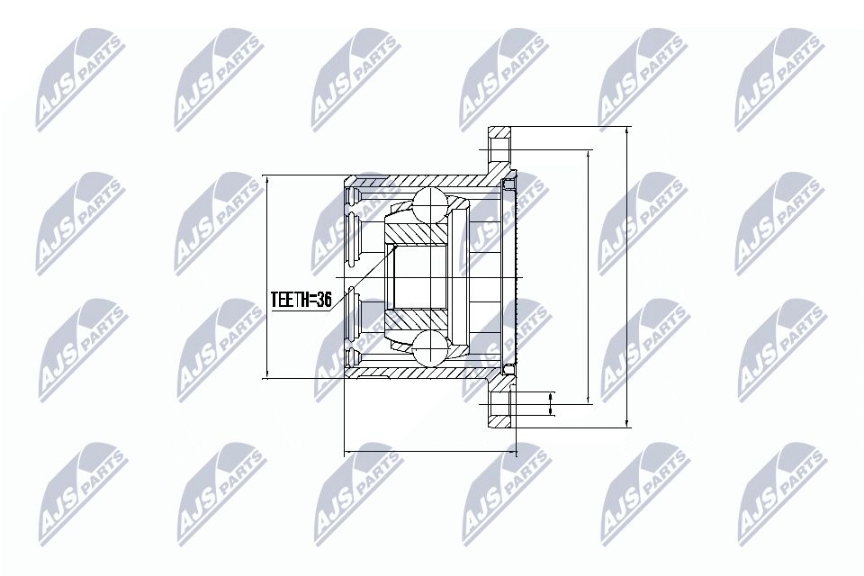 Jungčių komplektas, kardaninis velenas NTY NPW-NS-013