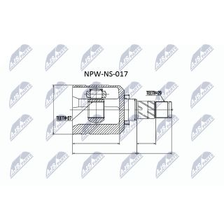 Jungčių komplektas, kardaninis velenas NTY NPW-NS-017