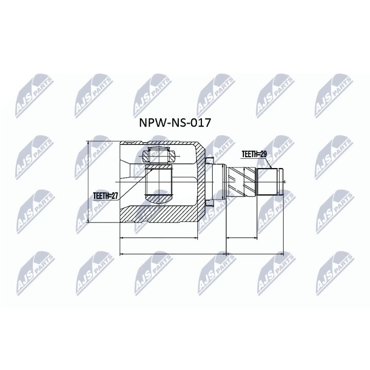 Jungčių komplektas, kardaninis velenas NTY NPW-NS-017