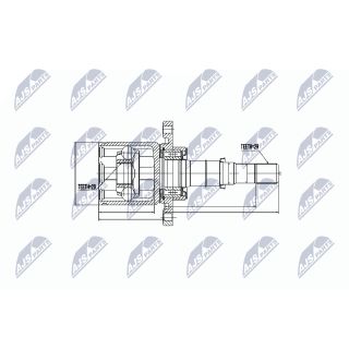 Jungčių komplektas, kardaninis velenas NTY NPW-NS-045