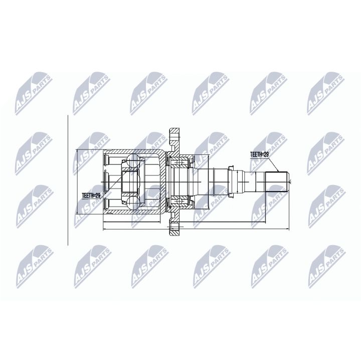 Jungčių komplektas, kardaninis velenas NTY NPW-NS-046