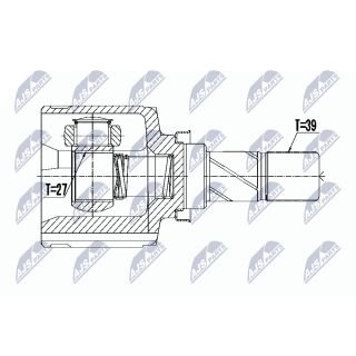 Jungčių komplektas, kardaninis velenas NTY NPW-PL-058