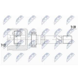 Jungčių komplektas, kardaninis velenas NTY NPW-PL-060