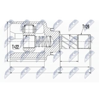 Jungčių komplektas, kardaninis velenas NTY NPW-RE-050