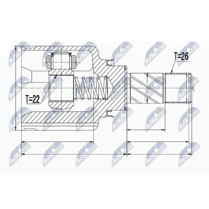 Jungčių komplektas, kardaninis velenas NTY NPW-RE-050