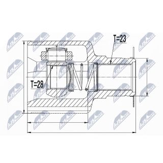 Jungčių komplektas, kardaninis velenas NTY NPW-RE-055
