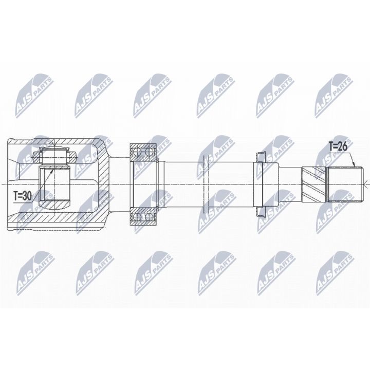 Jungčių komplektas, kardaninis velenas NTY NPW-RE-068
