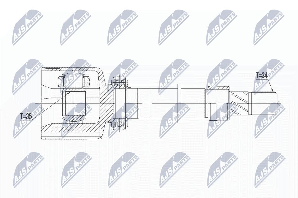 Jungčių komplektas, kardaninis velenas NTY NPW-RE-096