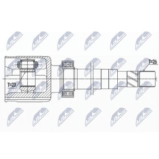 Jungčių komplektas, kardaninis velenas NTY NPW-RE-145