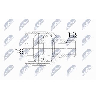 Jungčių komplektas, kardaninis velenas NTY NPW-SU-016