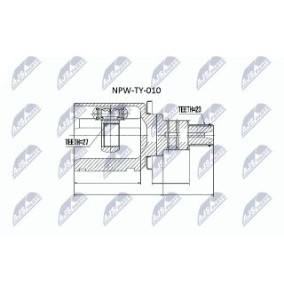 Jungčių komplektas, kardaninis velenas NTY NPW-TY-010