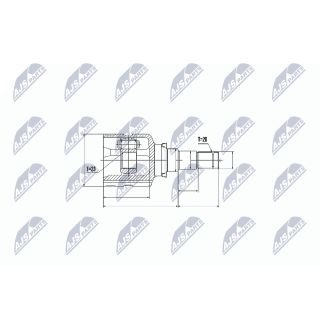 Jungčių komplektas, kardaninis velenas NTY NPW-TY-070