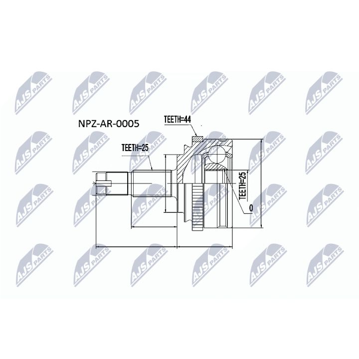 Jungčių komplektas, kardaninis velenas NTY NPZ-AR-005