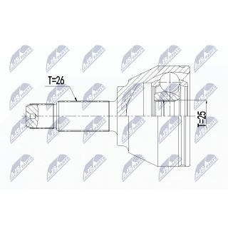 Jungčių komplektas, kardaninis velenas NTY NPZ-BM-018