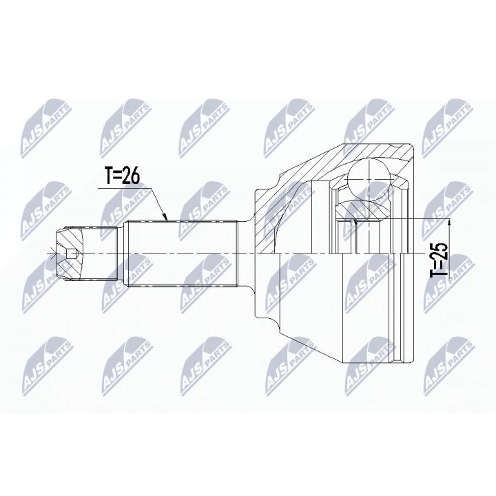 Jungčių komplektas, kardaninis velenas NTY NPZ-BM-018