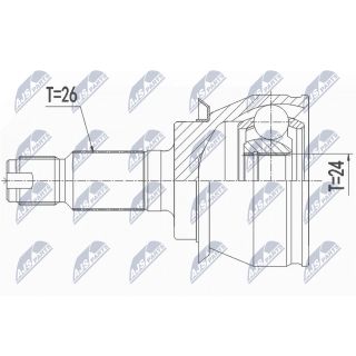 Jungčių komplektas, kardaninis velenas NTY NPZ-BM-019