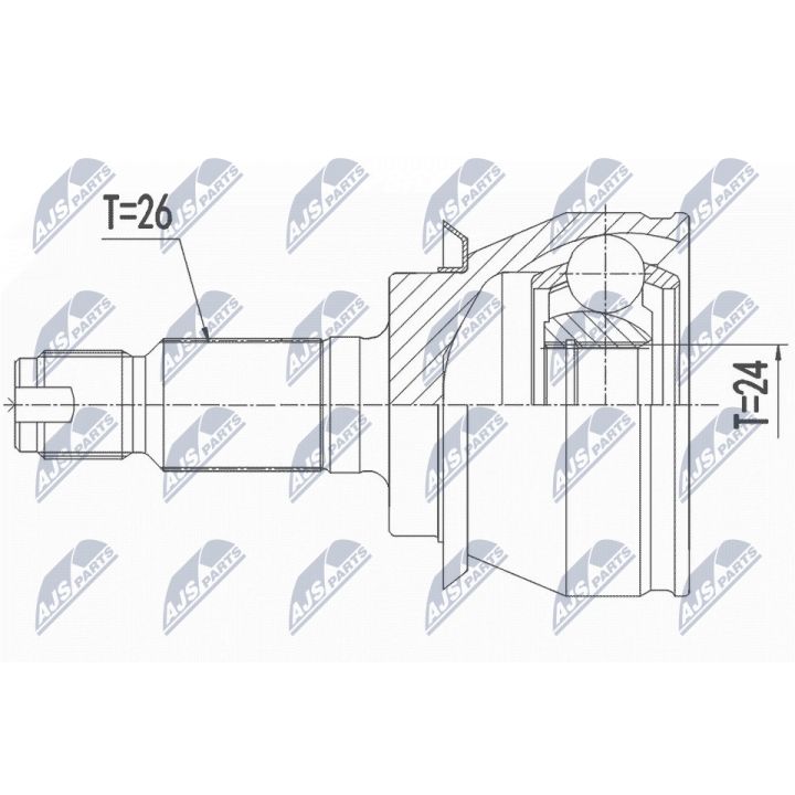 Jungčių komplektas, kardaninis velenas NTY NPZ-BM-019