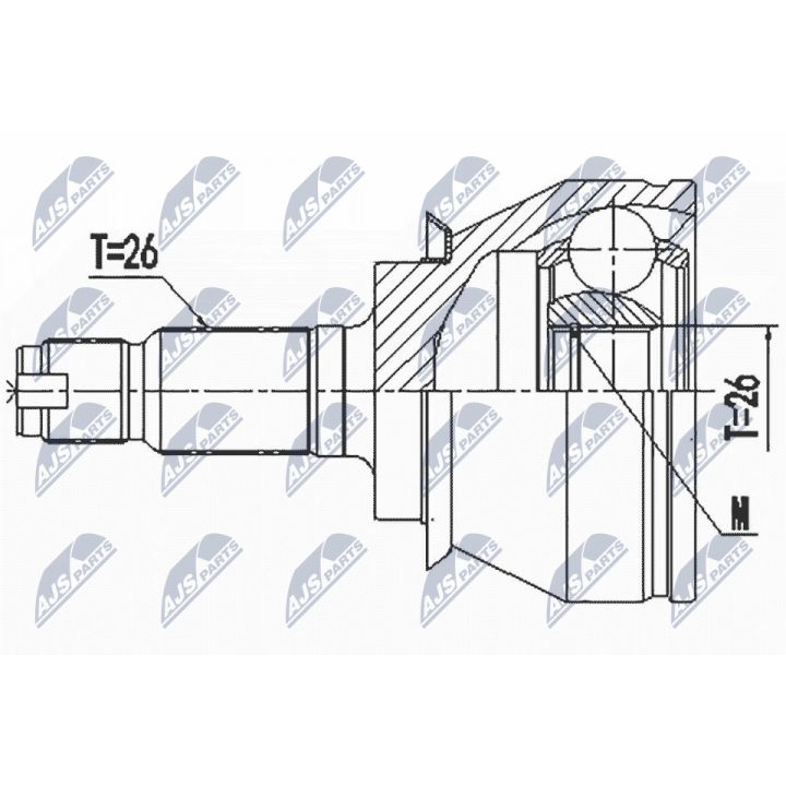 Jungčių komplektas, kardaninis velenas NTY NPZ-BM-020