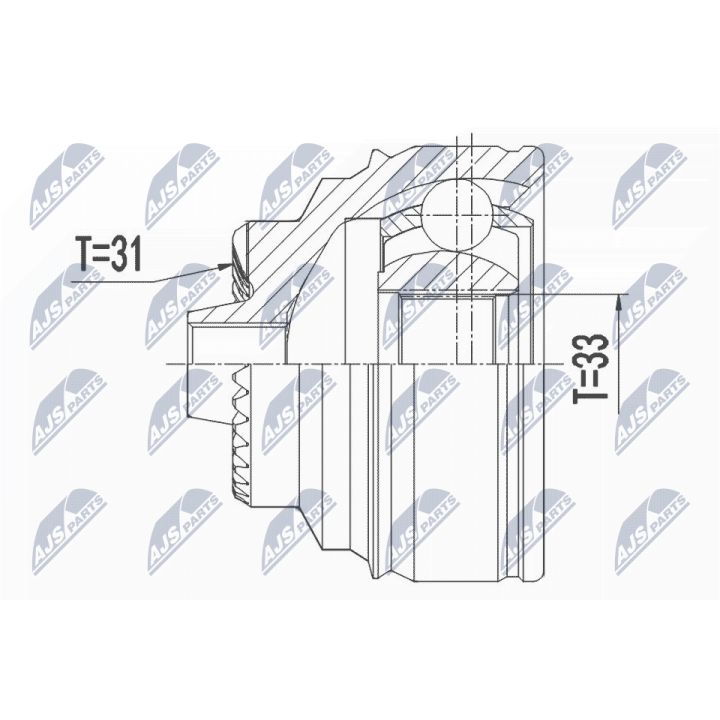 Jungčių komplektas, kardaninis velenas NTY NPZ-BM-021