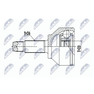 Jungčių komplektas, kardaninis velenas NTY NPZ-BM-023
