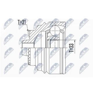 Jungčių komplektas, kardaninis velenas NTY NPZ-BM-025