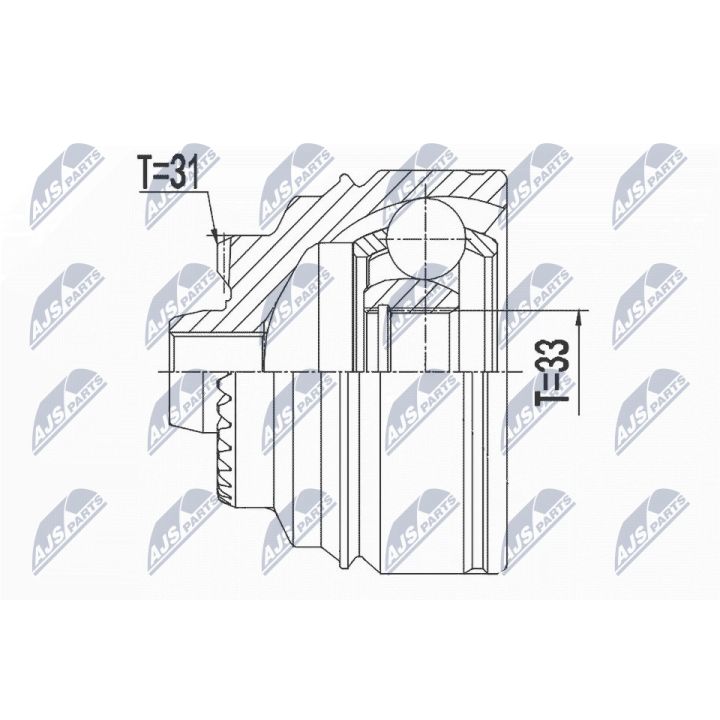 Jungčių komplektas, kardaninis velenas NTY NPZ-BM-025