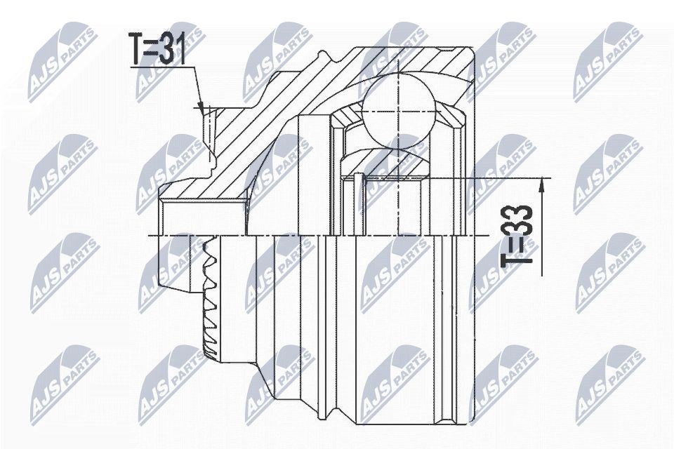 Jungčių komplektas, kardaninis velenas NTY NPZ-BM-025