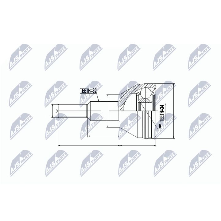 Jungčių komplektas, kardaninis velenas NTY NPZ-CH-016