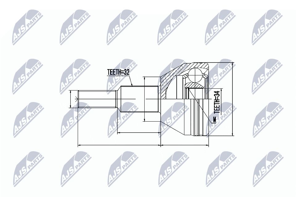 Jungčių komplektas, kardaninis velenas NTY NPZ-CH-016