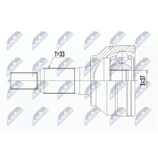 Jungčių komplektas, kardaninis velenas NTY NPZ-CH-024