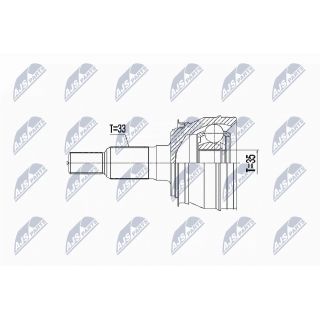 Jungčių komplektas, kardaninis velenas NTY NPZ-CH-027