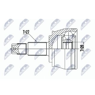 Jungčių komplektas, kardaninis velenas NTY NPZ-CH-030