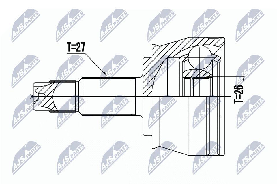 Jungčių komplektas, kardaninis velenas NTY NPZ-CH-030