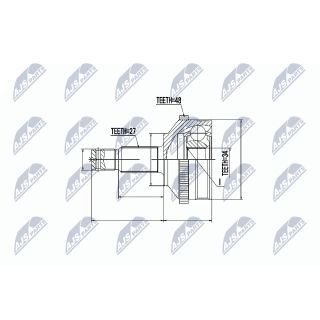 Jungčių komplektas, kardaninis velenas NTY NPZ-CT-003