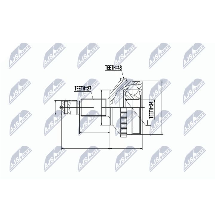 Jungčių komplektas, kardaninis velenas NTY NPZ-CT-003