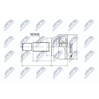 Jungčių komplektas, kardaninis velenas NTY NPZ-FR-025