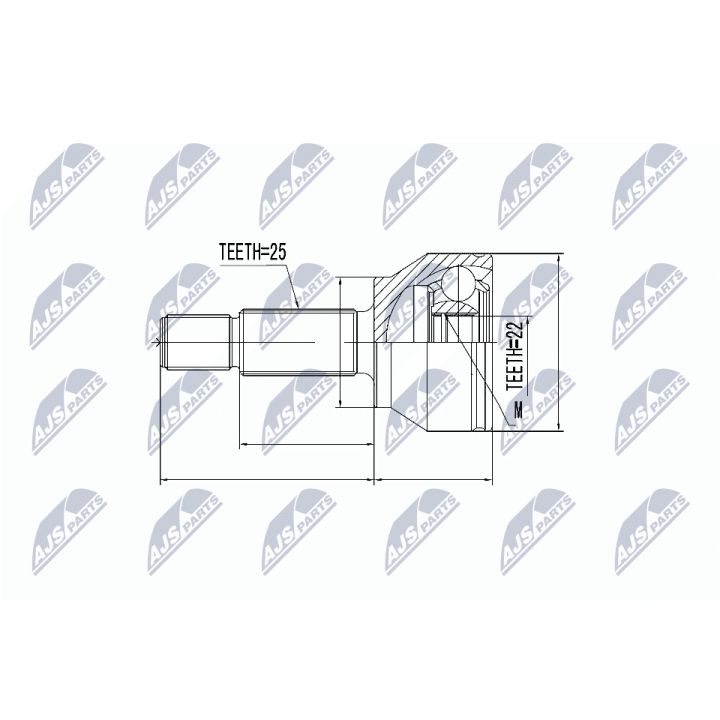 Jungčių komplektas, kardaninis velenas NTY NPZ-FR-025