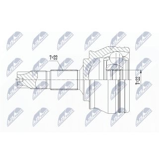 Jungčių komplektas, kardaninis velenas NTY NPZ-FT-001