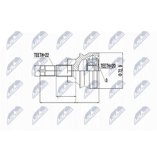 Jungčių komplektas, kardaninis velenas NTY NPZ-FT-002