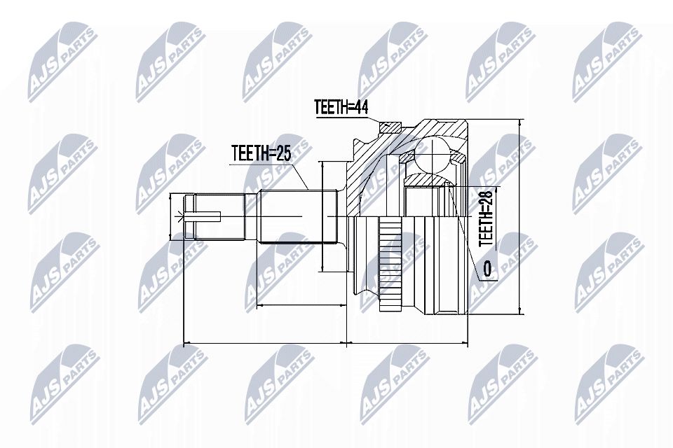 Jungčių komplektas, kardaninis velenas NTY NPZ-FT-006