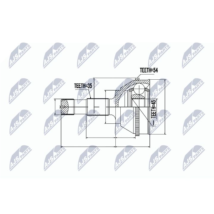 Jungčių komplektas, kardaninis velenas NTY NPZ-FT-009