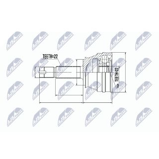 Jungčių komplektas, kardaninis velenas NTY NPZ-FT-021